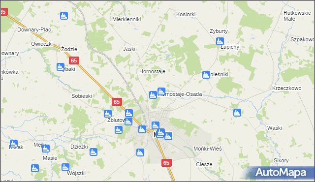 mapa Hornostaje-Osada, Hornostaje-Osada na mapie Targeo