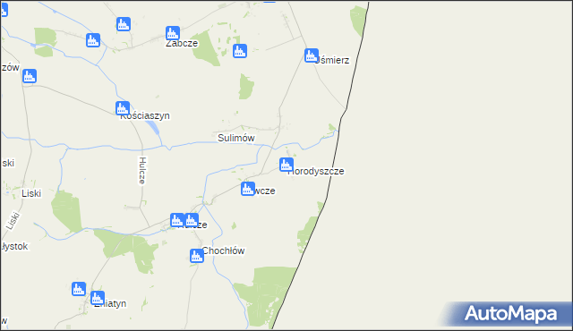 mapa Horodyszcze gmina Dołhobyczów, Horodyszcze gmina Dołhobyczów na mapie Targeo