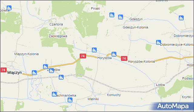 mapa Horyszów, Horyszów na mapie Targeo