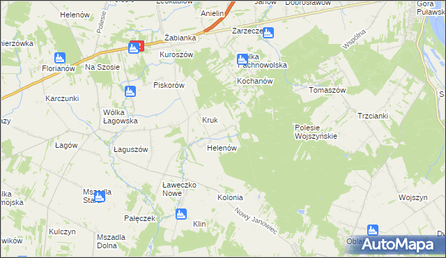 mapa Ignaców gmina Przyłęk, Ignaców gmina Przyłęk na mapie Targeo