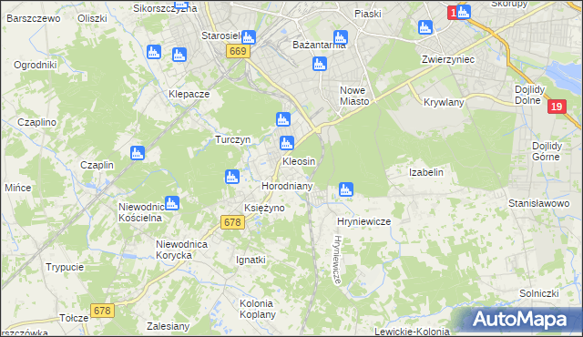 mapa Ignatki-Osiedle, Ignatki-Osiedle na mapie Targeo