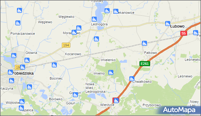 mapa Imielenko, Imielenko na mapie Targeo