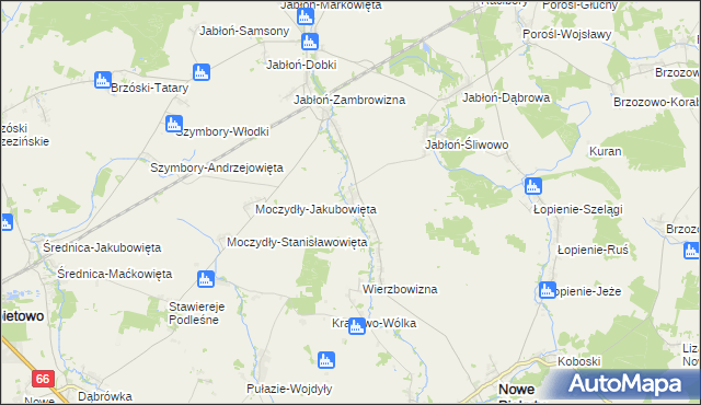 mapa Jabłoń-Piotrowce, Jabłoń-Piotrowce na mapie Targeo