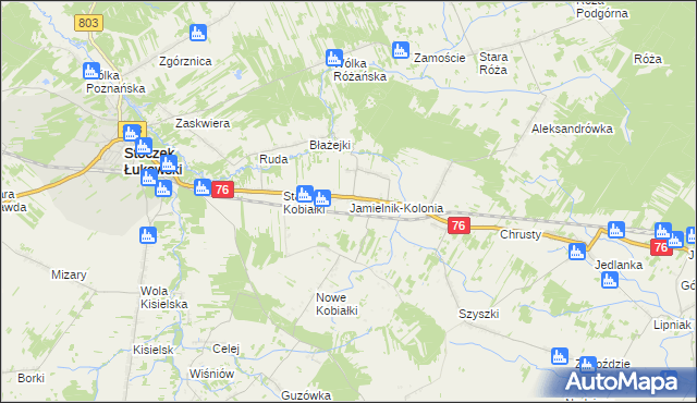 mapa Jamielnik-Kolonia, Jamielnik-Kolonia na mapie Targeo