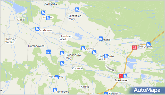 mapa Janiszów gmina Trzebnica, Janiszów gmina Trzebnica na mapie Targeo