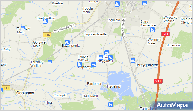 mapa Janków Przygodzki, Janków Przygodzki na mapie Targeo
