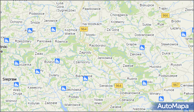 mapa Jankówka gmina Wieliczka, Jankówka gmina Wieliczka na mapie Targeo