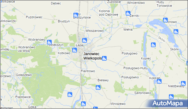 mapa Janowiec-Wieś, Janowiec-Wieś na mapie Targeo
