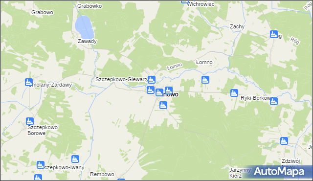 mapa Janowo powiat nidzicki, Janowo powiat nidzicki na mapie Targeo