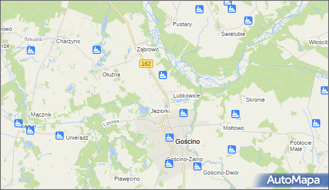 mapa Jarogniew, Jarogniew na mapie Targeo