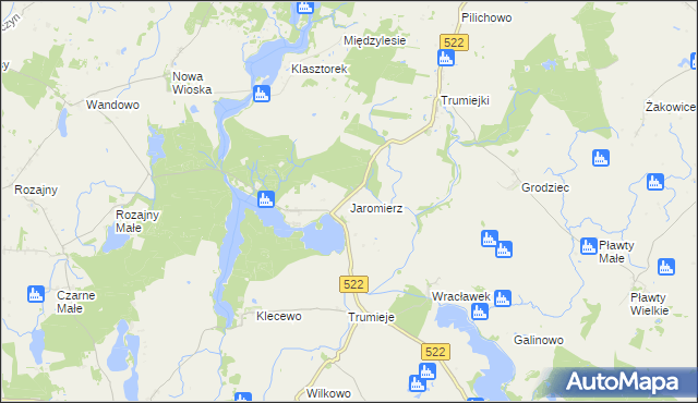 mapa Jaromierz gmina Gardeja, Jaromierz gmina Gardeja na mapie Targeo