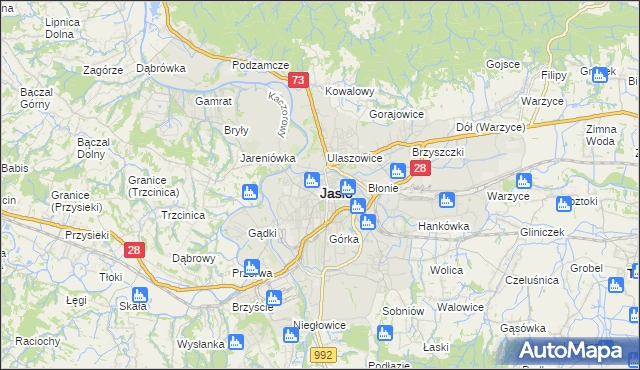 mapa Jasła, Jasło na mapie Targeo