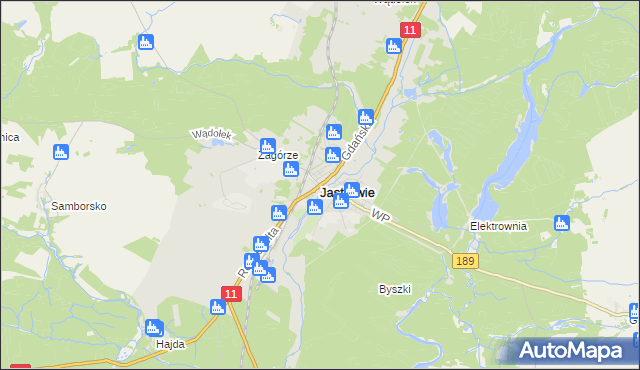 mapa Jastrowie, Jastrowie na mapie Targeo