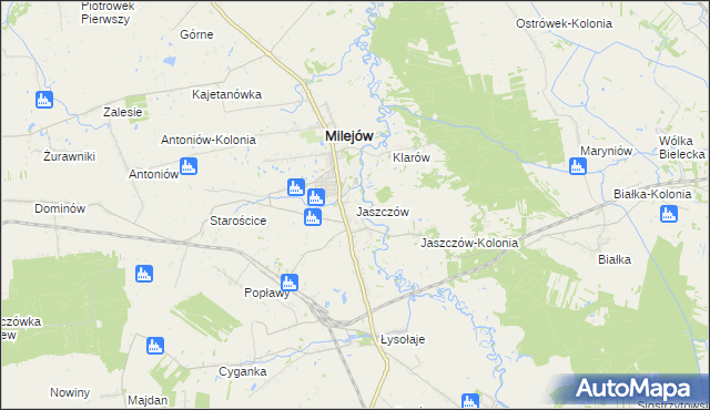 mapa Jaszczów, Jaszczów na mapie Targeo