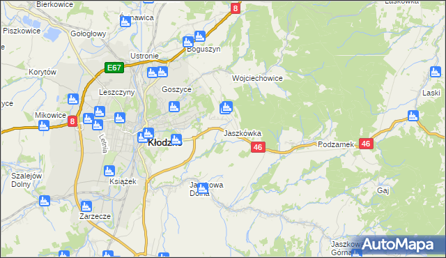 mapa Jaszkówka, Jaszkówka na mapie Targeo