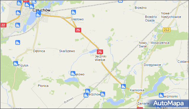mapa Jęczniki Wielkie, Jęczniki Wielkie na mapie Targeo
