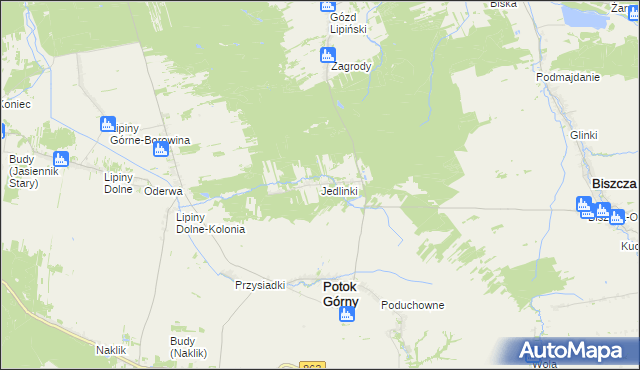 mapa Jedlinki, Jedlinki na mapie Targeo