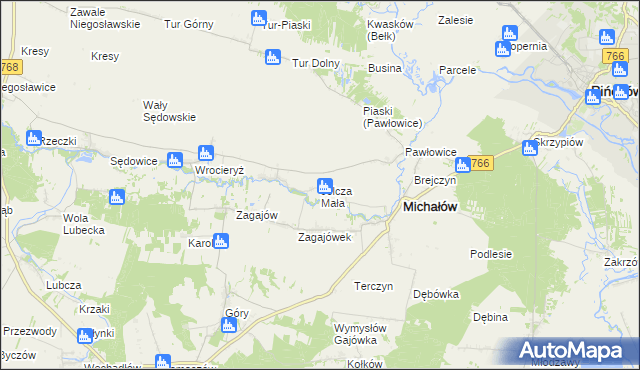 mapa Jelcza Mała, Jelcza Mała na mapie Targeo