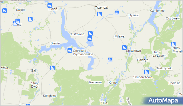 mapa Jerzykowo gmina Trzemeszno, Jerzykowo gmina Trzemeszno na mapie Targeo
