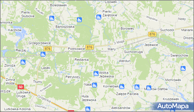 mapa Julianów gmina Tarczyn, Julianów gmina Tarczyn na mapie Targeo