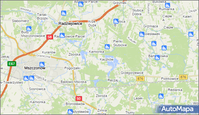 mapa Kaczków, Kaczków na mapie Targeo