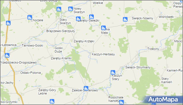 mapa Kaczyn-Herbasy, Kaczyn-Herbasy na mapie Targeo