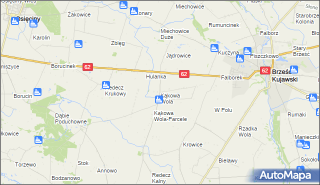 mapa Kąkowa Wola, Kąkowa Wola na mapie Targeo