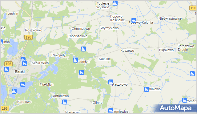 mapa Kakulin, Kakulin na mapie Targeo