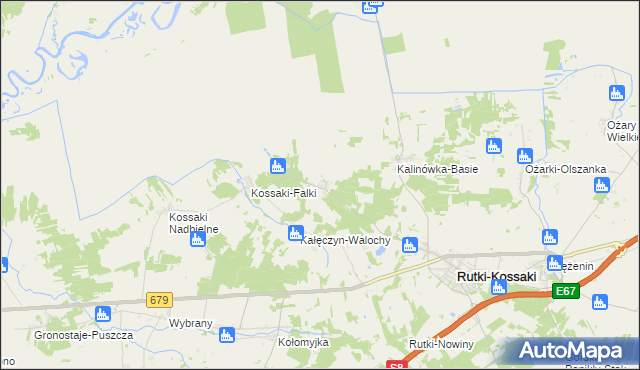 mapa Kalinówka-Bystry, Kalinówka-Bystry na mapie Targeo