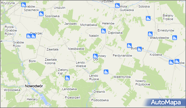 mapa Kalinowy Dół, Kalinowy Dół na mapie Targeo
