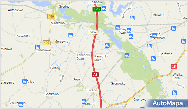 mapa Kamionki Małe, Kamionki Małe na mapie Targeo
