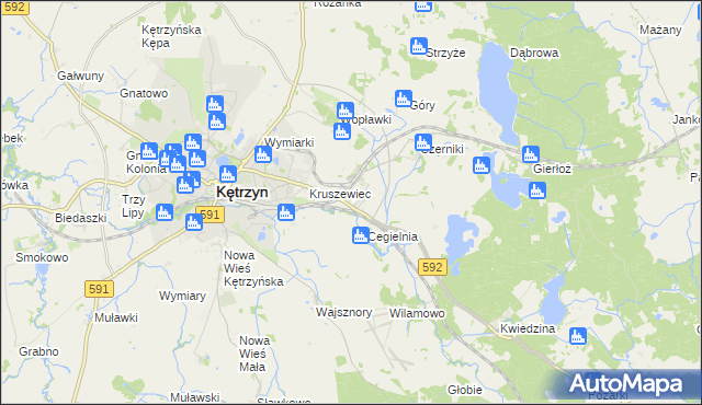 mapa Karolewo gmina Kętrzyn, Karolewo gmina Kętrzyn na mapie Targeo