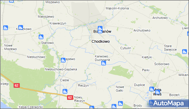 mapa Karwowo Duchowne, Karwowo Duchowne na mapie Targeo