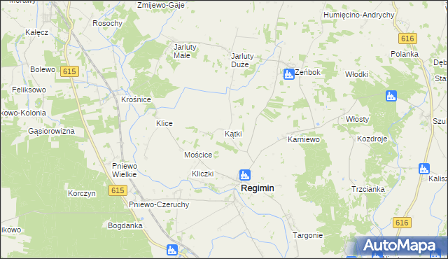 mapa Kątki gmina Regimin, Kątki gmina Regimin na mapie Targeo