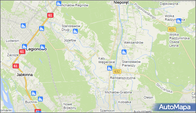 mapa Kąty Węgierskie, Kąty Węgierskie na mapie Targeo