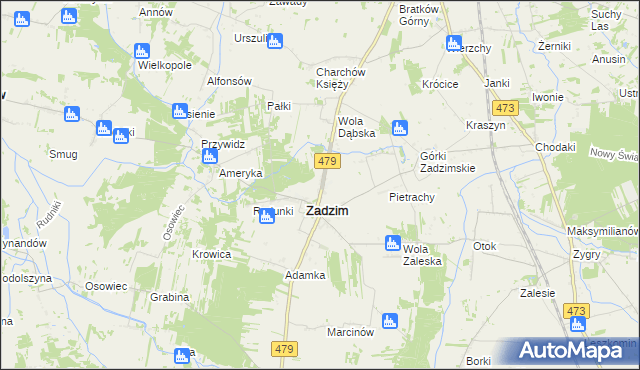 mapa Kazimierzew, Kazimierzew na mapie Targeo