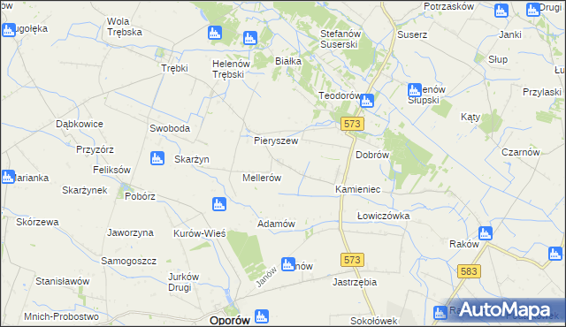 mapa Kaźmierków, Kaźmierków na mapie Targeo