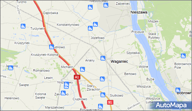 mapa Kaźmierzyn, Kaźmierzyn na mapie Targeo