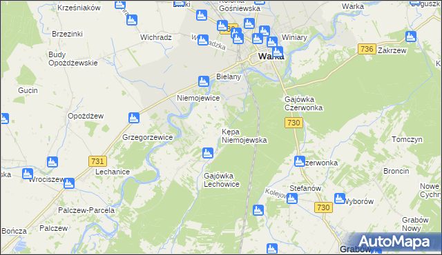 mapa Kępa Niemojewska, Kępa Niemojewska na mapie Targeo