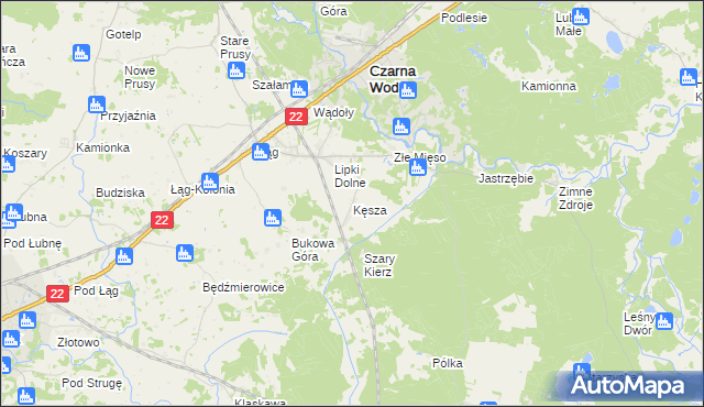 mapa Kęsza, Kęsza na mapie Targeo