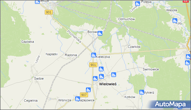 mapa Kieleczka, Kieleczka na mapie Targeo
