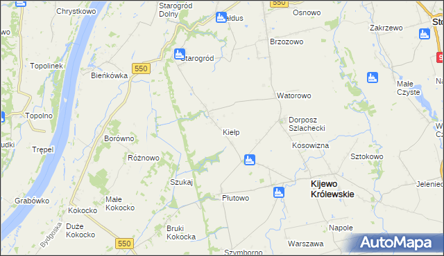 mapa Kiełp, Kiełp na mapie Targeo