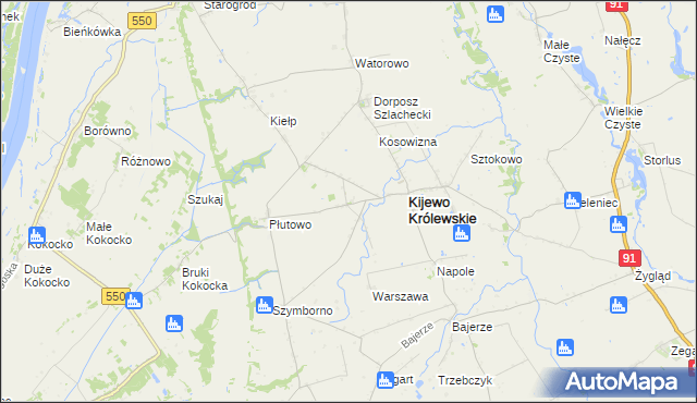 mapa Kijewo Szlacheckie, Kijewo Szlacheckie na mapie Targeo