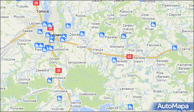 mapa Klecza Górna, Klecza Górna na mapie Targeo
