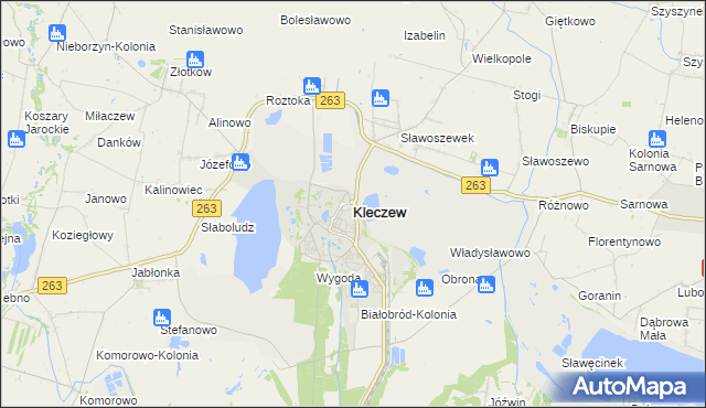 mapa Kleczew, Kleczew na mapie Targeo