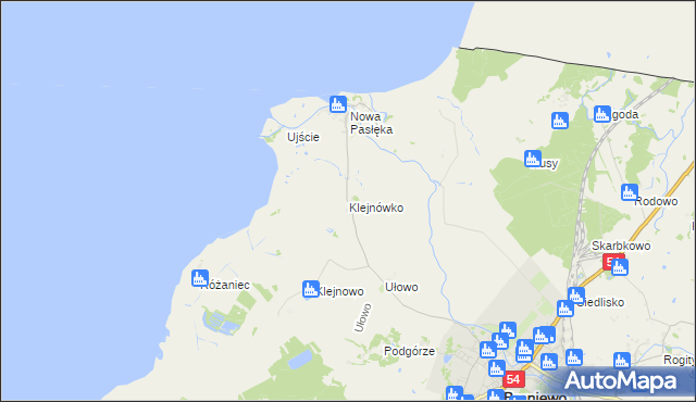 mapa Klejnówko, Klejnówko na mapie Targeo