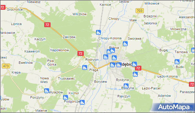 mapa Klementów, Klementów na mapie Targeo