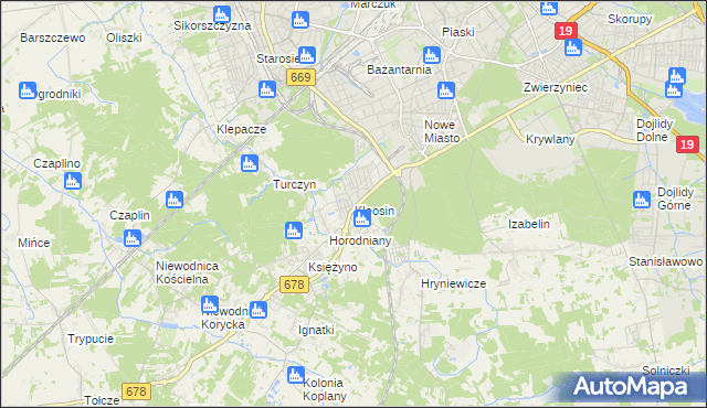 mapa Kleosin, Kleosin na mapie Targeo