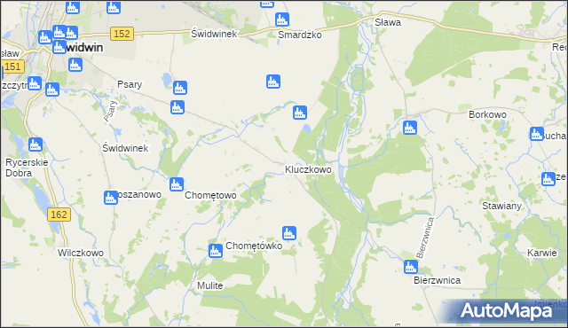 mapa Kluczkowo, Kluczkowo na mapie Targeo