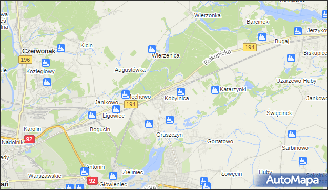 mapa Kobylnica gmina Swarzędz, Kobylnica gmina Swarzędz na mapie Targeo